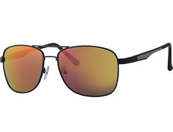 Piloten zonnebril zwart / spiegelglas