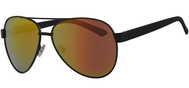 Aviator Zonnebril zwart/spiegelglas