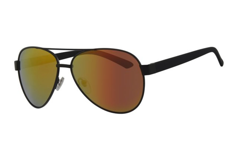 Aviator Zonnebril zwart/spiegelglas Aviator Zonnebril zwart/spiegelglas