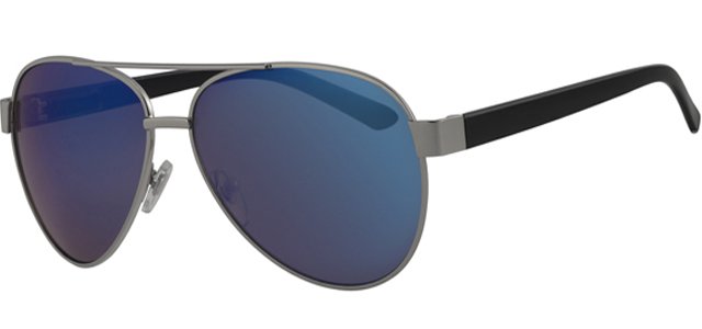 Aviator zonnebril zilver/zwart