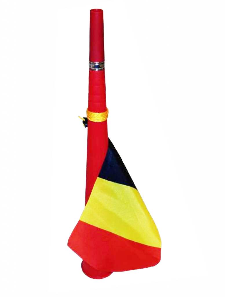 Toeter met België vlag wimpel