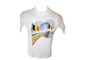 T-shirt Belgium 2 vlag (wit)