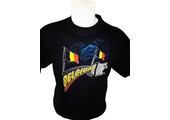 T-shirt Belgium 2vlag (zwart)