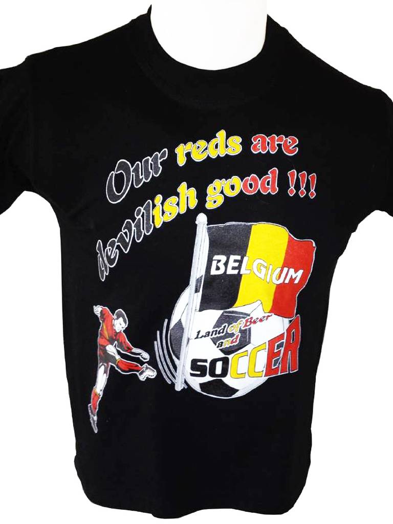 T-shirt Belgium Our reds (zwart) T-shirt Belgium Our reds (zwart)