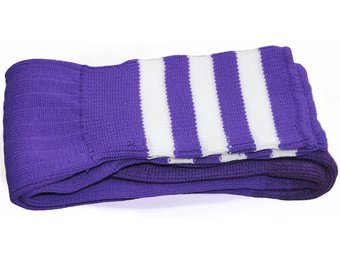 Voetbal kousen Paars/wit