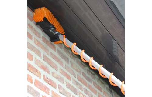 Telescoopsteel + Hydro spiraal set met Zeepdispenser en borstel harde haren driezijdig