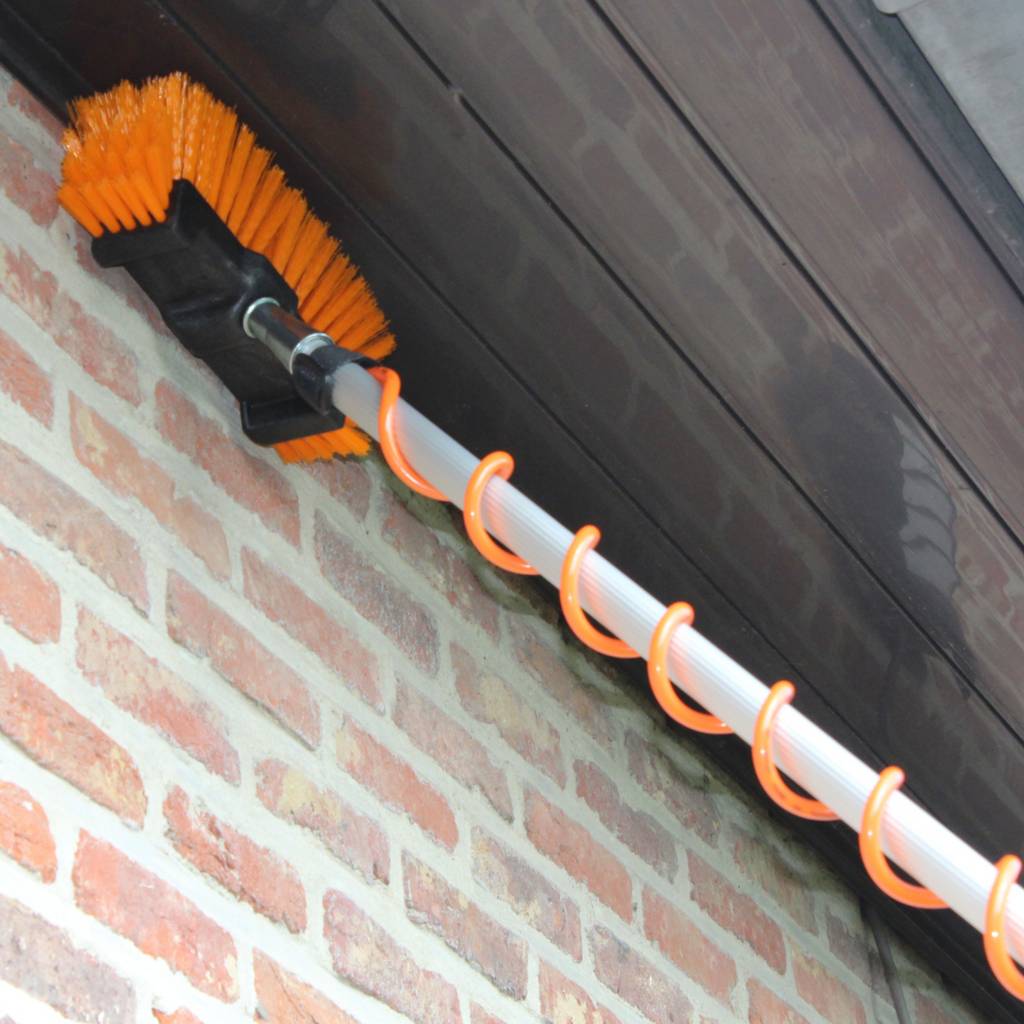 Telescoopsteel + Hydro spiraal set met Zeepdispenser en borstel harde haren driezijdig