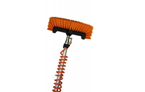 Telescoopsteel + Hydro spiraal set met Zeepdispenser en borstel harde haren driezijdig