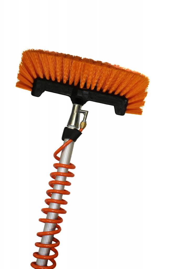 Telescoopsteel + Hydro spiraal set met Zeepdispenser en borstel harde haren driezijdig