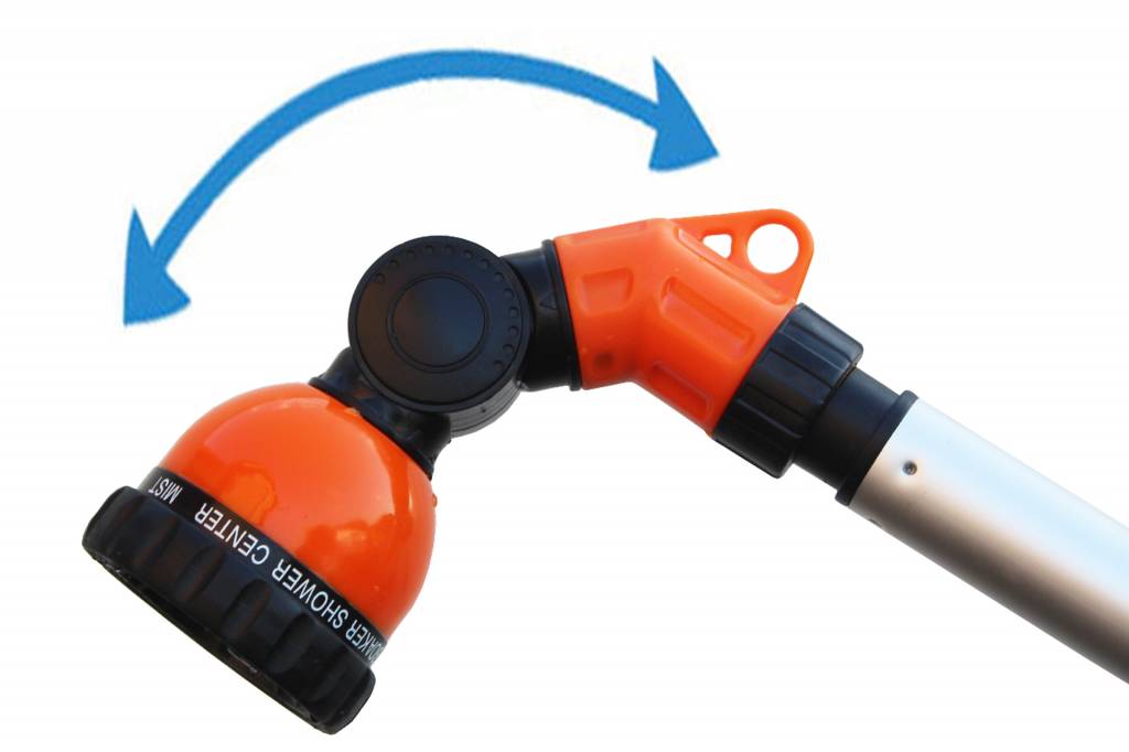 Draaibare Sproeikop voor telescoopsteel met 9 sproeistanden Draaibare Sproeikop voor telescoopsteel met 9 sproeistanden