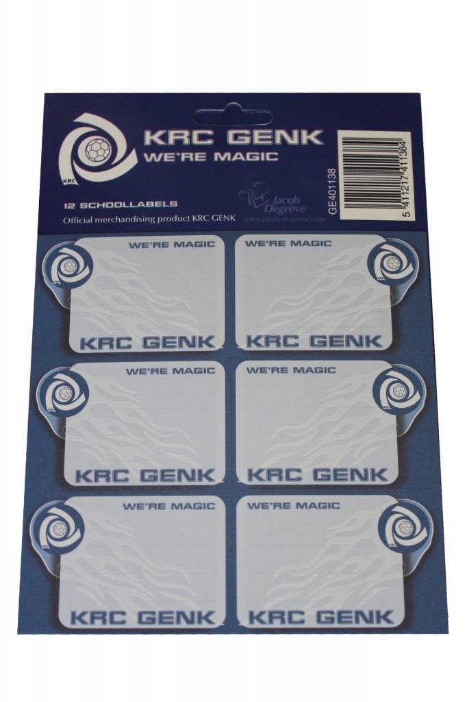 Schoollabels "KRC Genk" 12 stuks