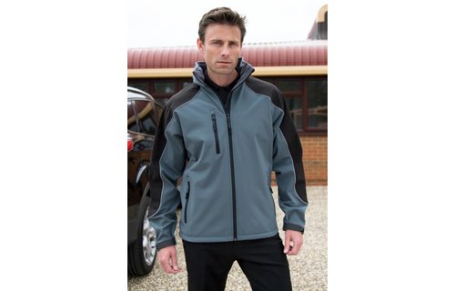 Softshell regenjas grijs /zwart Softshell regenjas grijs /zwart