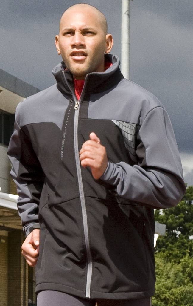 Softshell 3 laag sport jas zwart/grijs