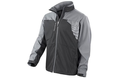 Softshell 3 laag sport jas zwart/grijs