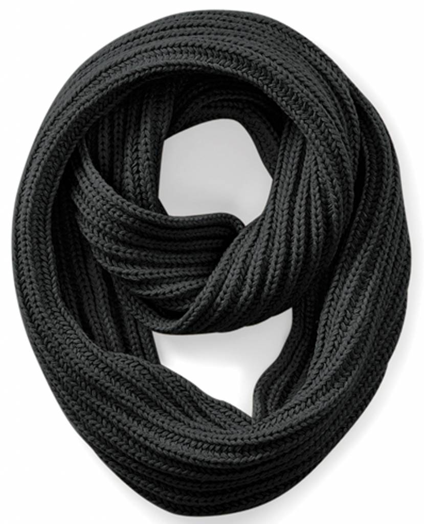 Rondgebreide sjaal Charcoal grijs