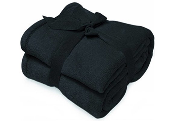 Fleece deken Microflush 130x180 cm Zwart