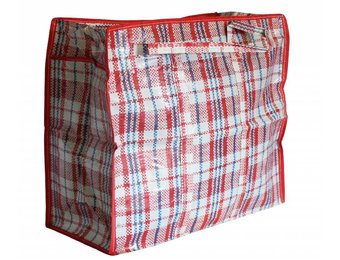 Geruite tas / Turkenzak Smal 40 x 45 x 20 cm.
