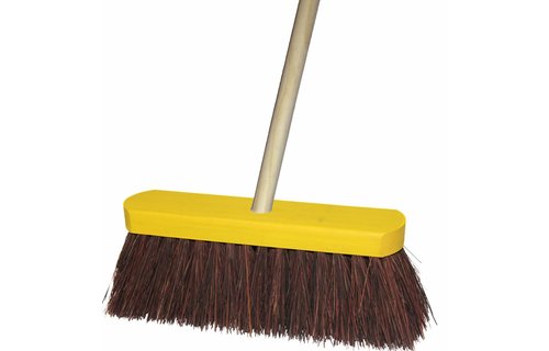 Straatveger bahia 75% geel gelakt