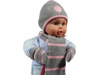 Baby winterset grijs/roos