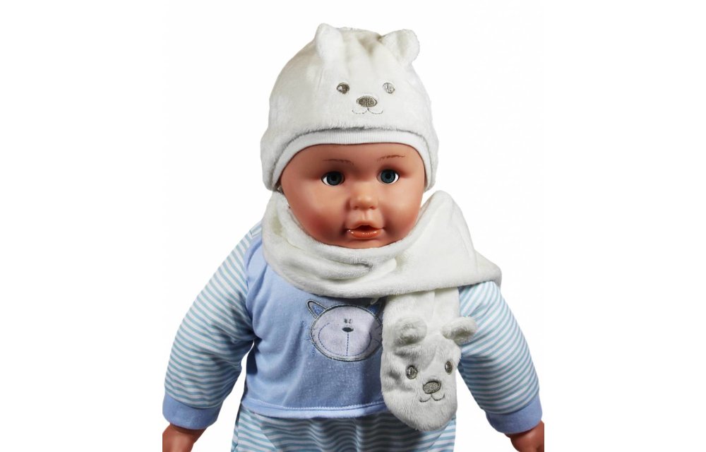 Baby Muts - Sjaal en Pantoffels ecru Baby Muts - Sjaal en Pantoffels ecru