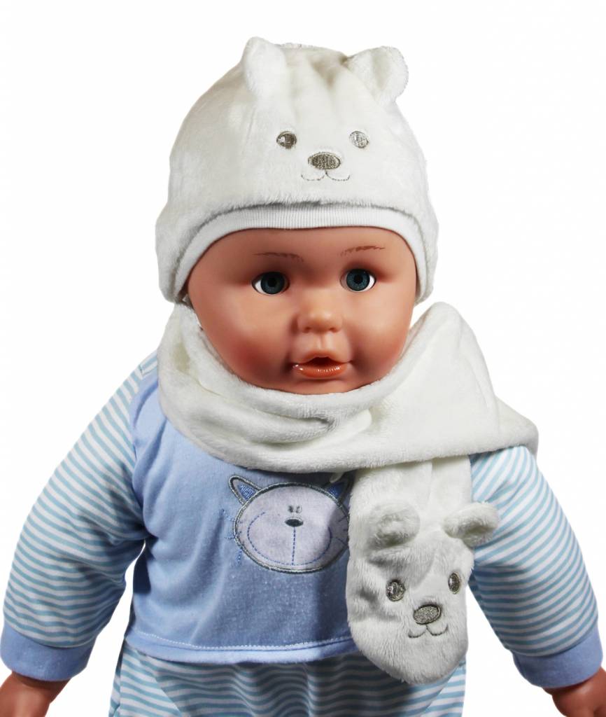 Baby Muts - Sjaal en Pantoffels ecru