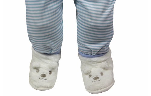 Baby Muts - Sjaal en Pantoffels ecru