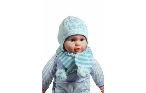 Baby muts en sjaal "Free Hughs" mint