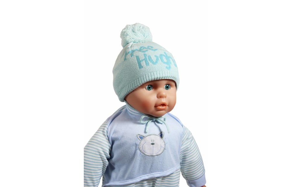 Babymuts pompom "Free Hughs" mint Babymuts pompom "Free Hughs" mint