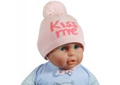 Babymuts pompom "Kiss me" pink