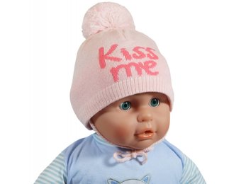 Babymuts pompom "Kiss me" pink