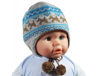 Baby Muts Grijs/Blauw hondjes