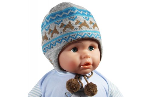 Baby Muts Grijs/Blauw hondjes