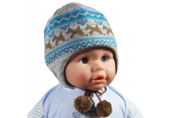 Baby Muts Grijs/Blauw hondjes