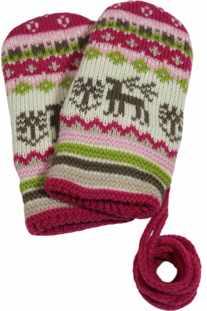 Baby want met koord eland roze