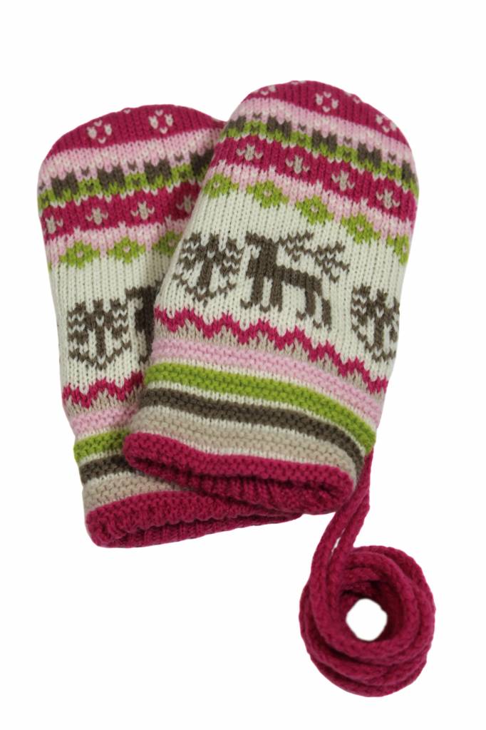 Baby want met koord eland roze