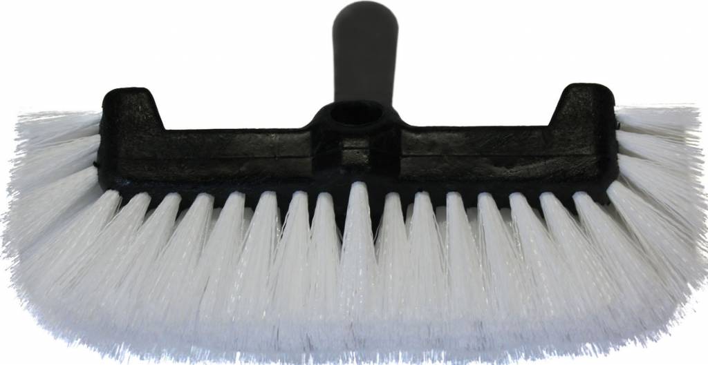 Waterdoorlatende harde schoonmaakborstel wit