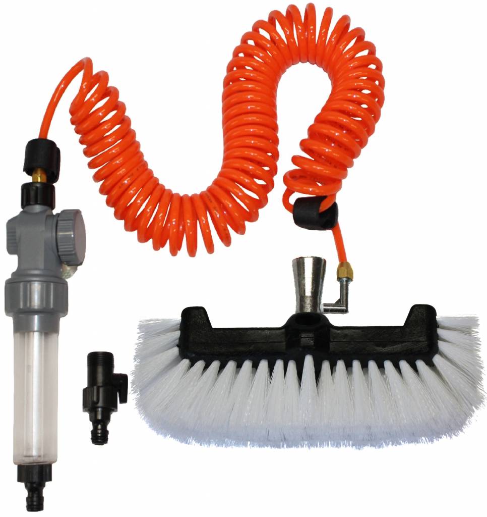 Waterdoorlatende harde schoonmaakborstel wit