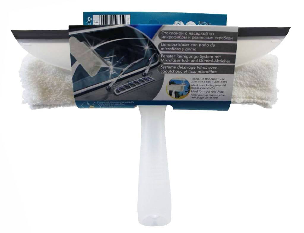 Raamwasser met Microvezeldoek en aftrekker Raamwasser met Microvezeldoek en aftrekker