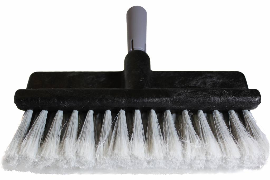 Camionborstel Professioneel 25 cm. Grijs/Wit. met hoek 30°