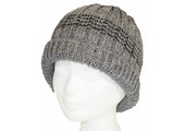 Gebreide Muts met pels grijs