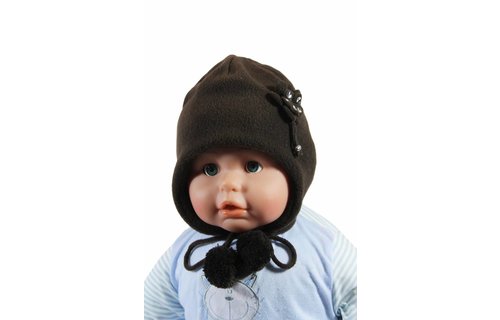 Baby / Kindermuts fleece bruin