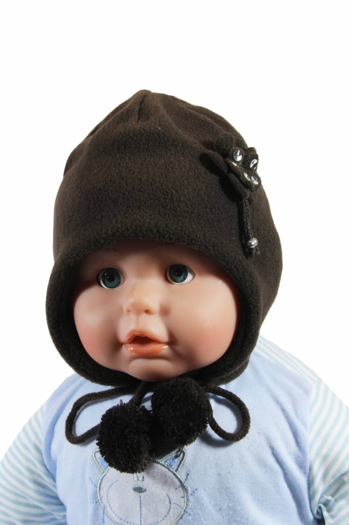 Baby / Kindermuts fleece bruin