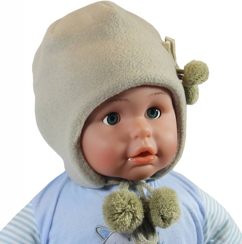 Babymuts fleece Beige