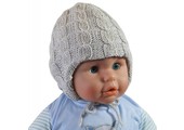 Baby muts gebreid grijs