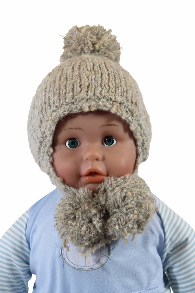 Baby- Kindermuts Mohair beige