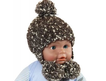Baby- Kindermuts Mohair bruin