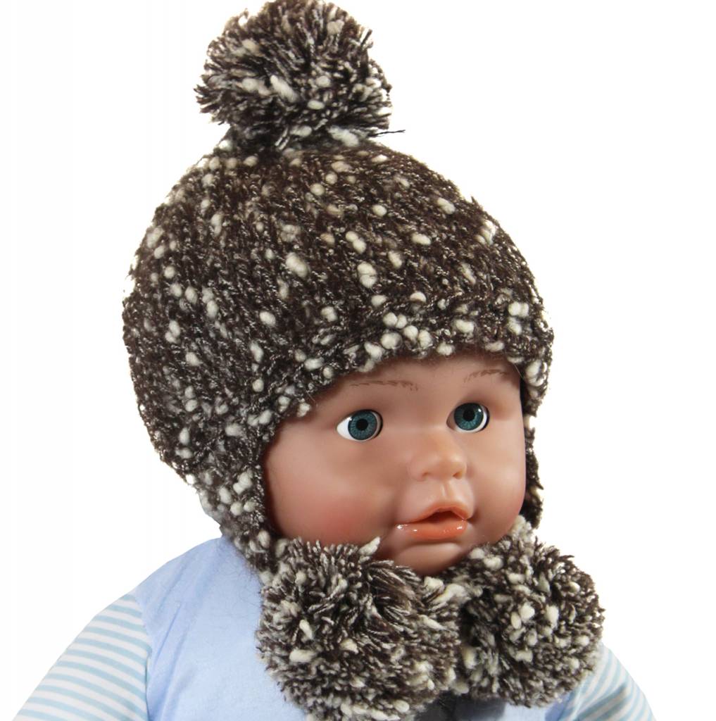 Baby- Kindermuts Mohair bruin