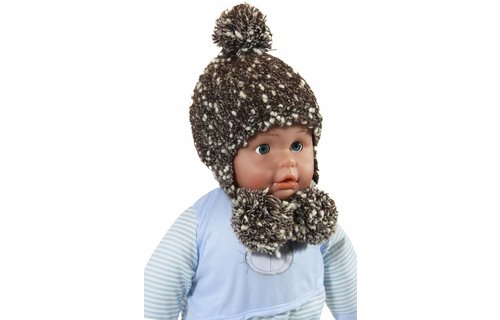 Baby- Kindermuts Mohair bruin