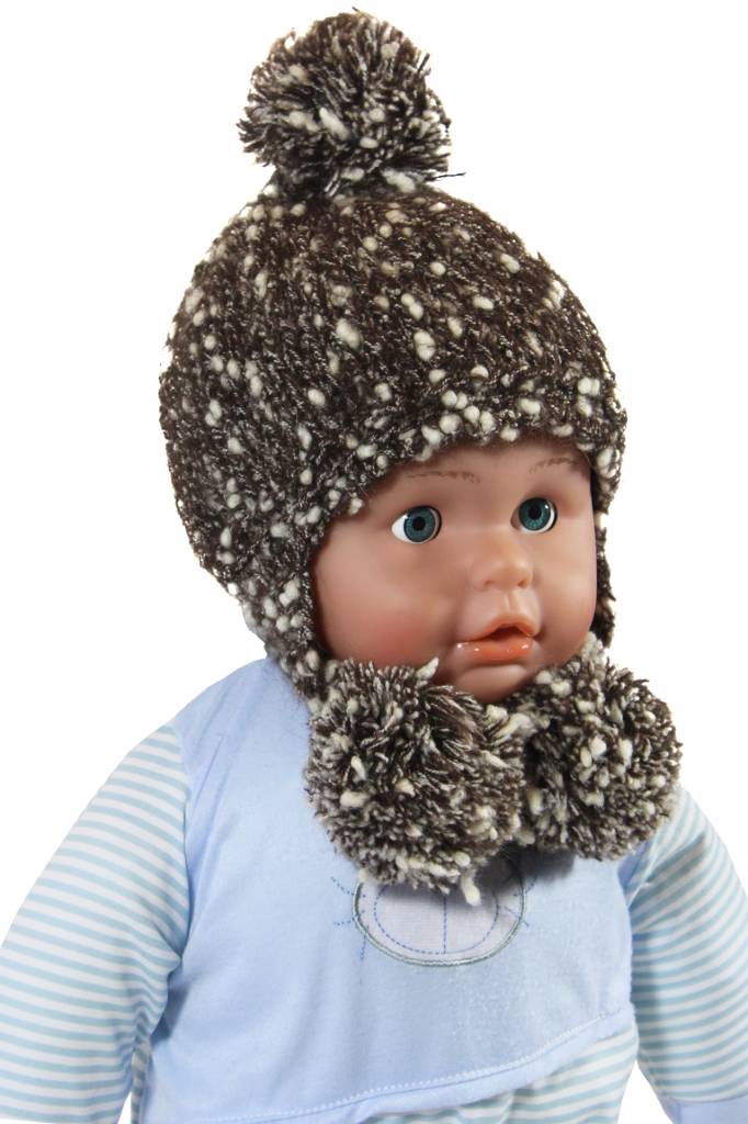 Baby- Kindermuts Mohair bruin