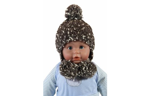 Baby- Kindermuts Mohair bruin